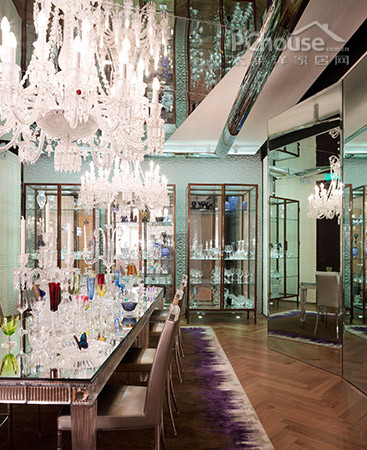 鏡面水晶餐桌 鏡面水晶餐桌